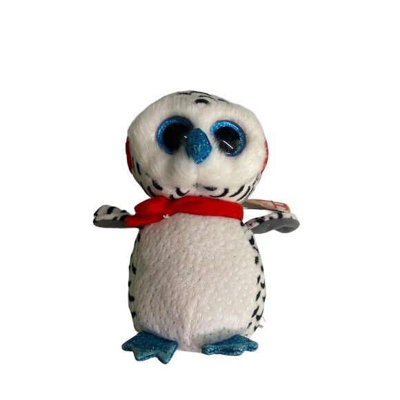TY BEANIE BOOS NESTER The Christmas Owl 6” Plush Stuffed Animal With Tags - Picture 6 of 13